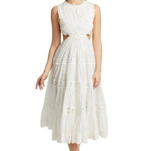 Zimmermann Cassia Yoke Dress Ivory Size AU 3 NEW/ w tags (Retail $1,050)